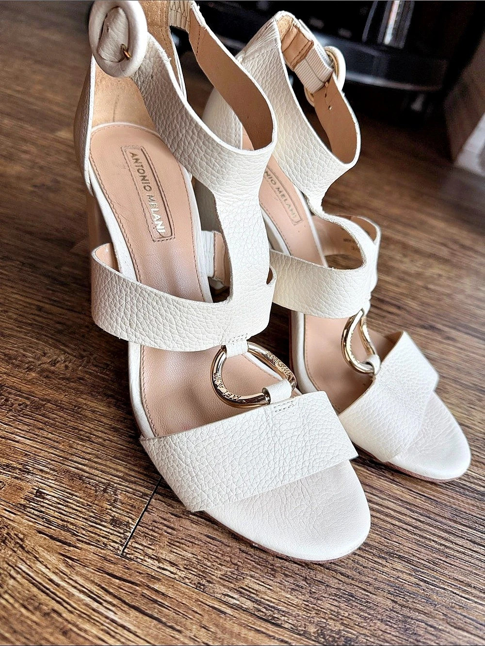 Antonio Melani Nude/Cream Strappy Heels